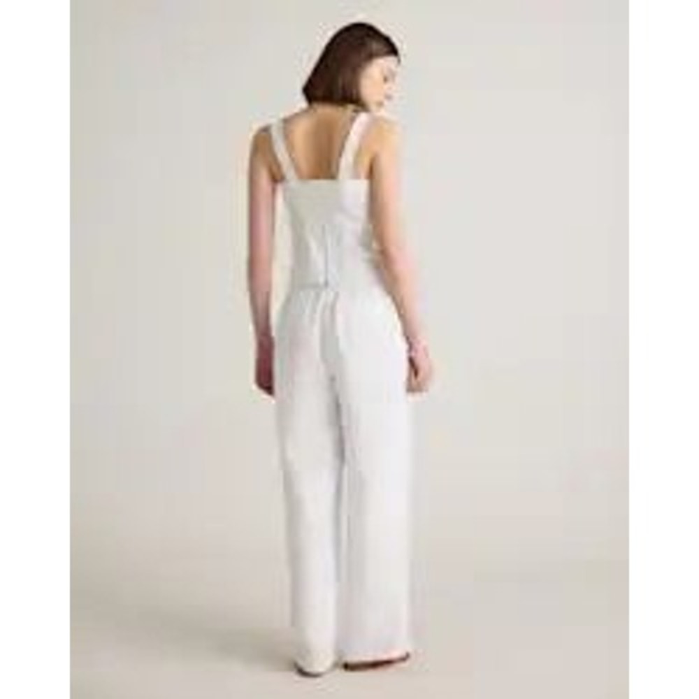 Quince European Linen Pleated Trouser White Size 4 New With Tags - Picture 9 of 14